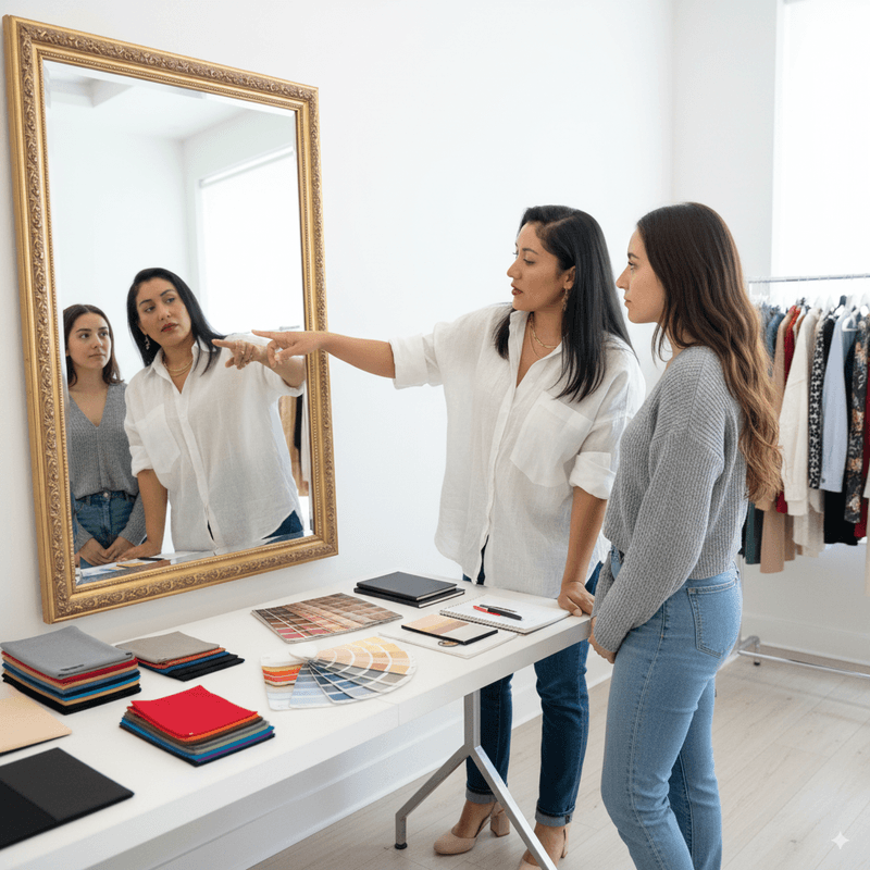 Coaching de imagen — sesión de asesoría de imagen y color